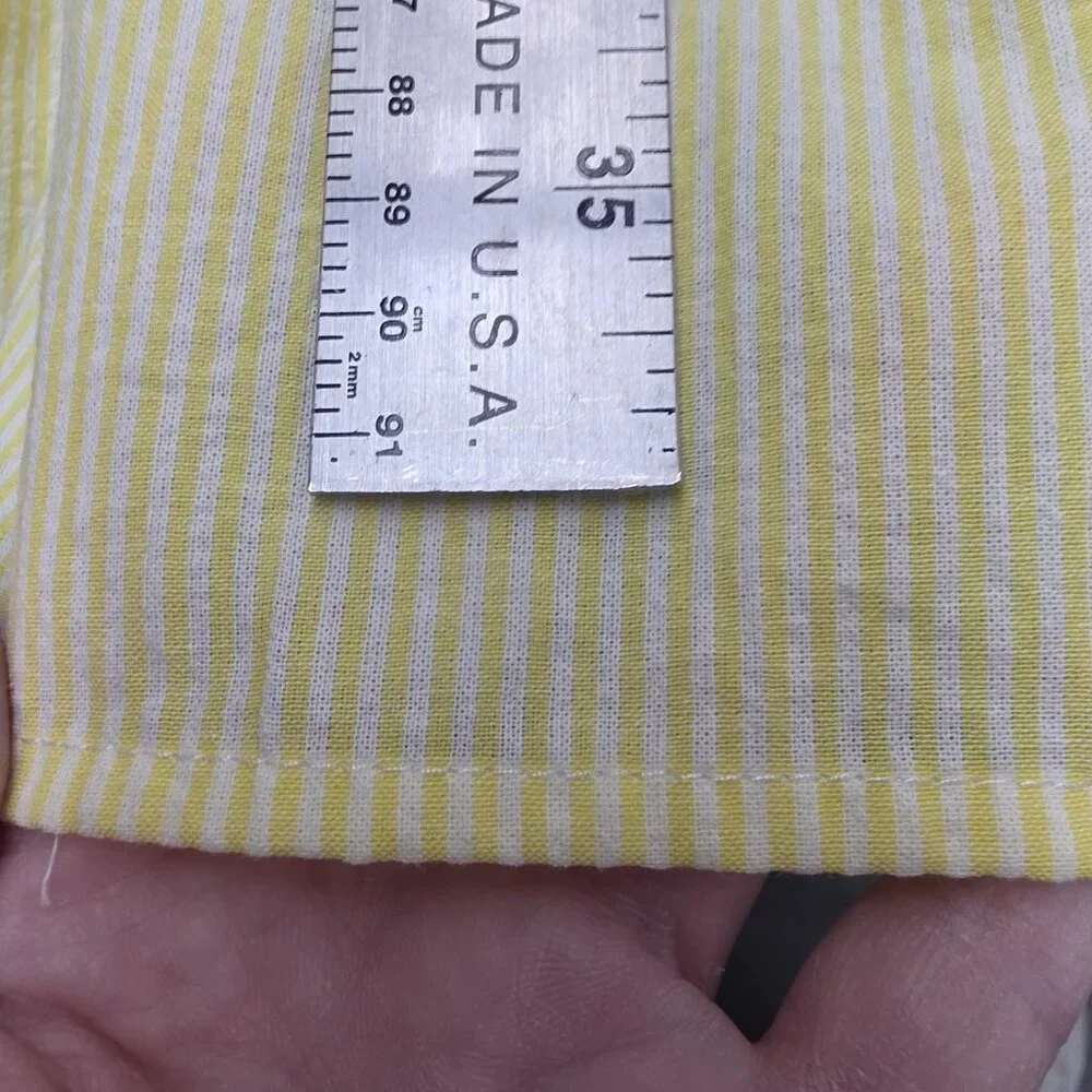 Davi Dani Dress Womens 1XL Pastel Stripe Colorblock Ruffle Hem Button Front - Picture 10 of 10